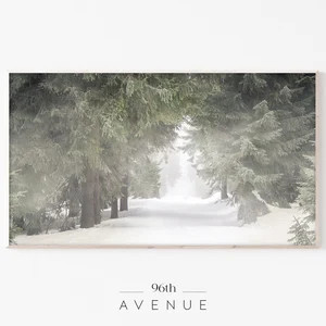 Samsung Frame Tv Art Pine Tree Forest  Christmas Tv Art  - Etsy | Etsy (US)