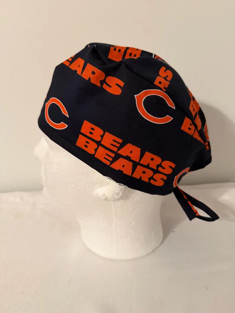 Chicago bears dark navy scrub hat | Etsy (Global)