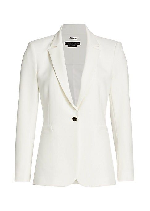 Alice + Olivia Women's Bristol Blazer - Off White - Size 0 | Saks Fifth Avenue