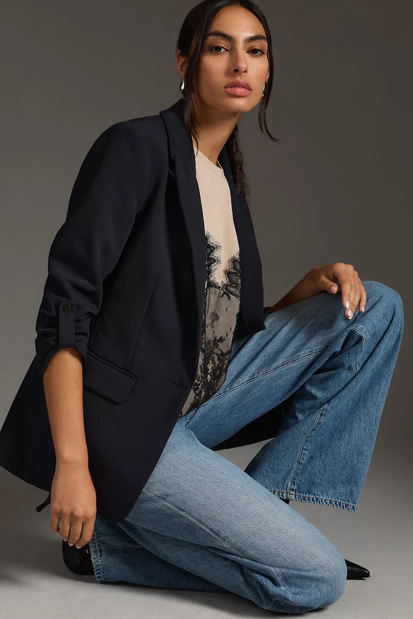 Maeve Roll-Sleeve Blazer | Anthropologie (US)