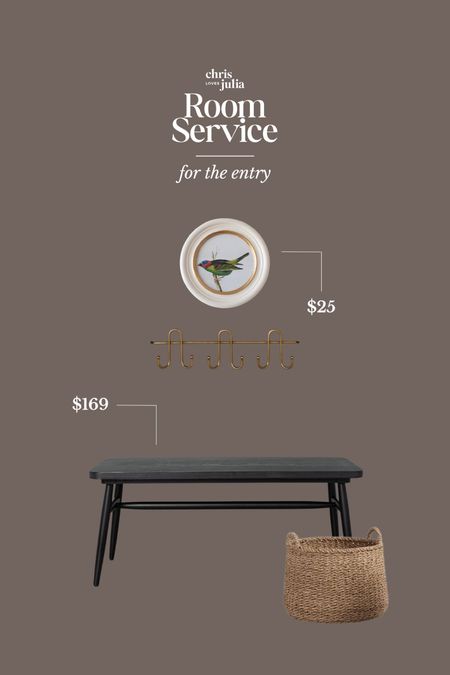 Room Service: for the entry

I love this little round bird art paired with this black bench. Such a great price too! 

#LTKFind #LTKhome