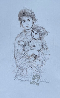 Edna Hibel Mother Child Lithograph Signed | eBay US