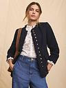 Mint Velvet Boucle Tweed Jacket - Navy | Very (UK)