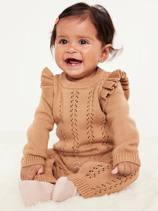 Sweater-Knit Ruffled One-Piece for Baby | Old Navy (US)