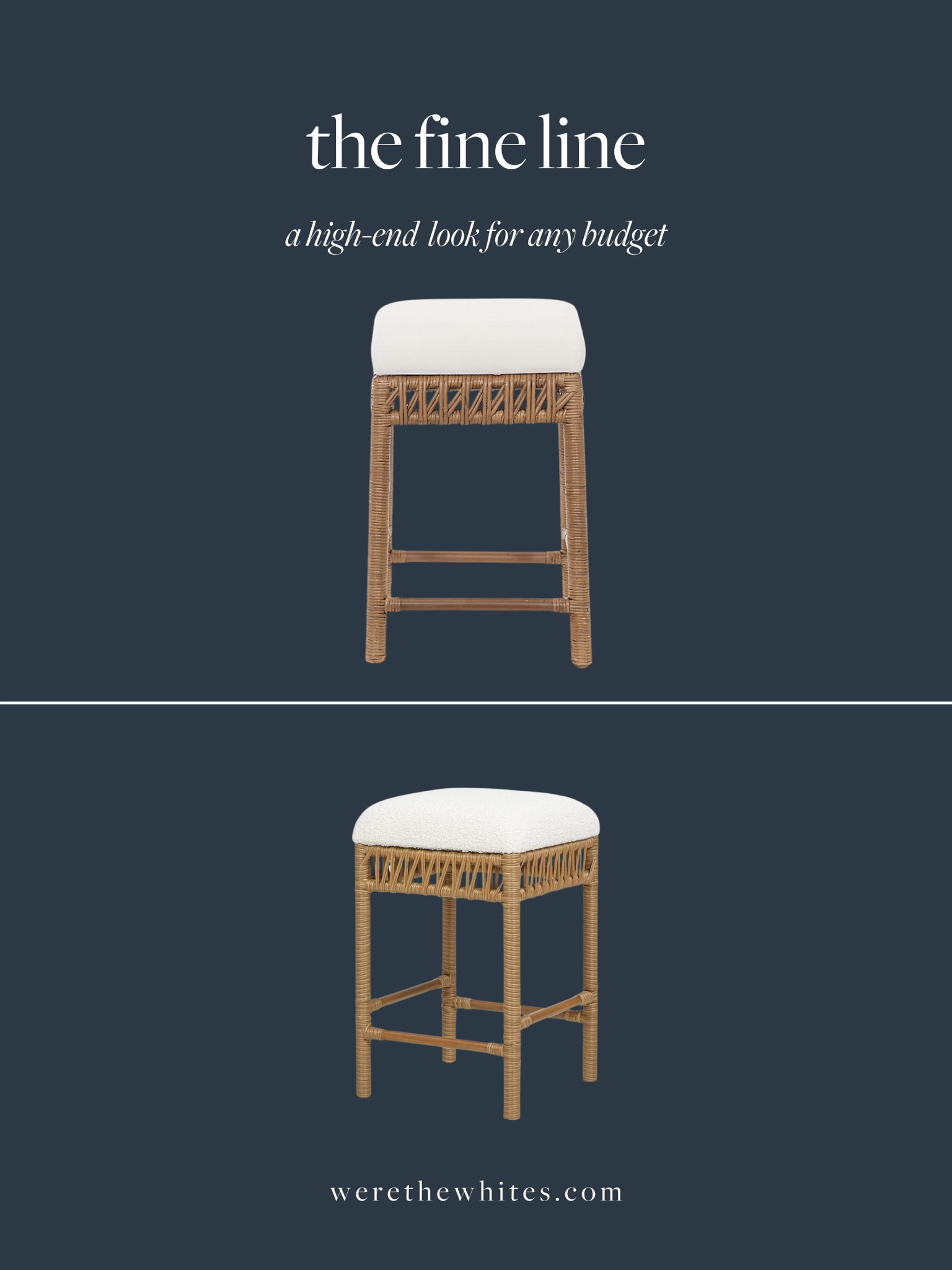 I love this upholstered rattan woven stool! Such a timeless piece, and it would go perfectly in a coastal beach cottage or traditional English home. I’ve linked two options, that are nearly identical and great price points! 

#LTKStyleTip #LTKHome