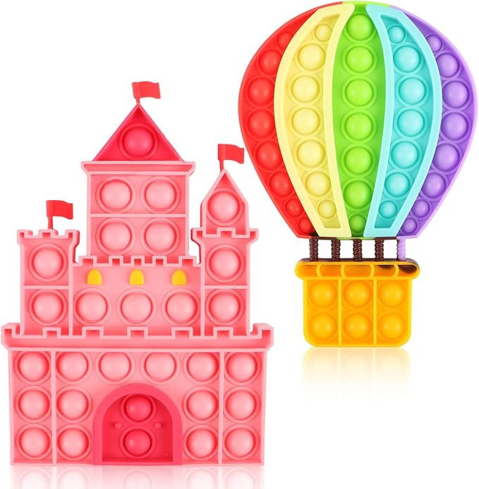 Amazon.com: SYAEQ 2PCS Push Bubble Pop Fidget Sensory Toy, Autism Special Needs Silicone Stress R... | Amazon (US)