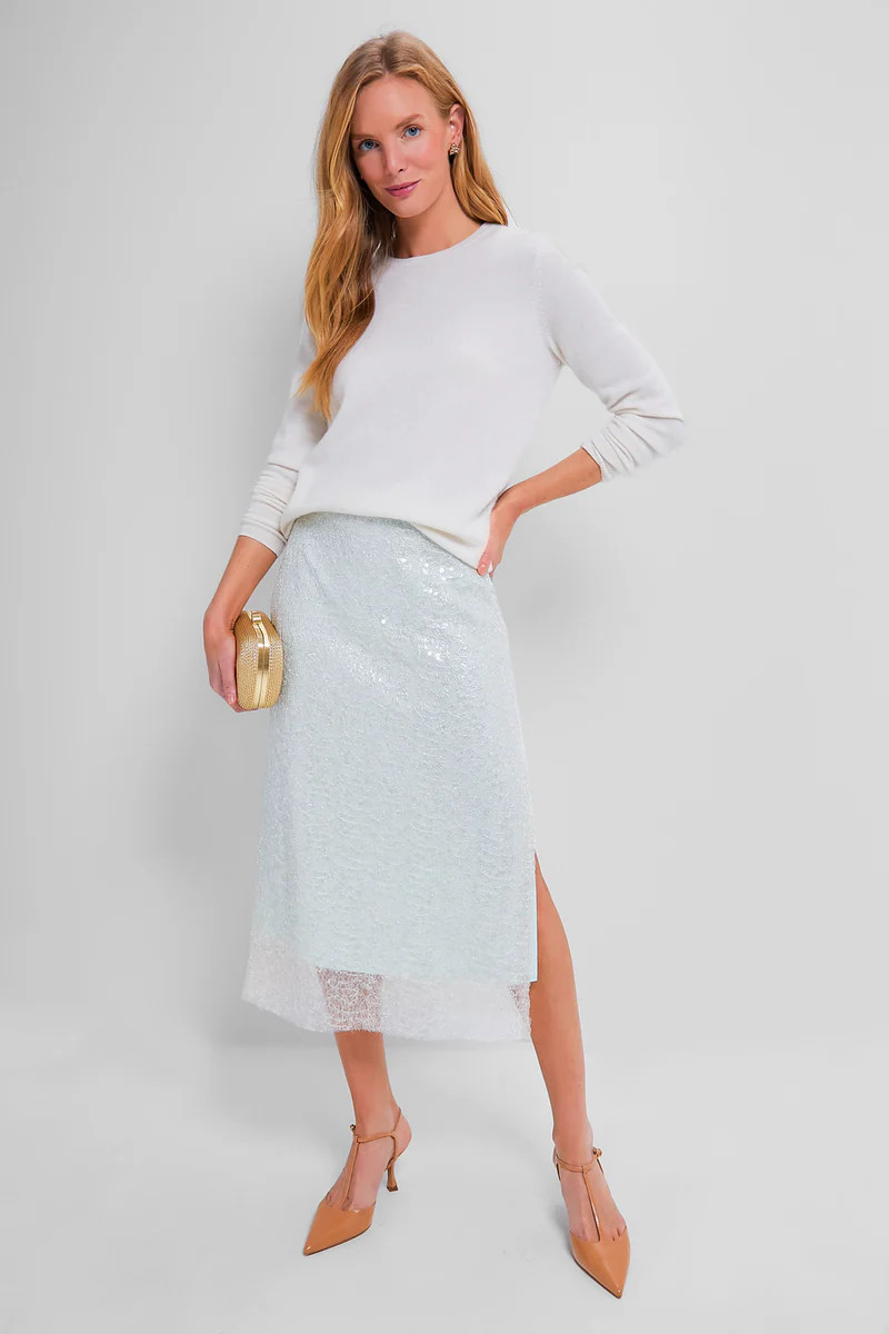 Aqua Glassy Sequin Skirt | Tuckernuck (US)