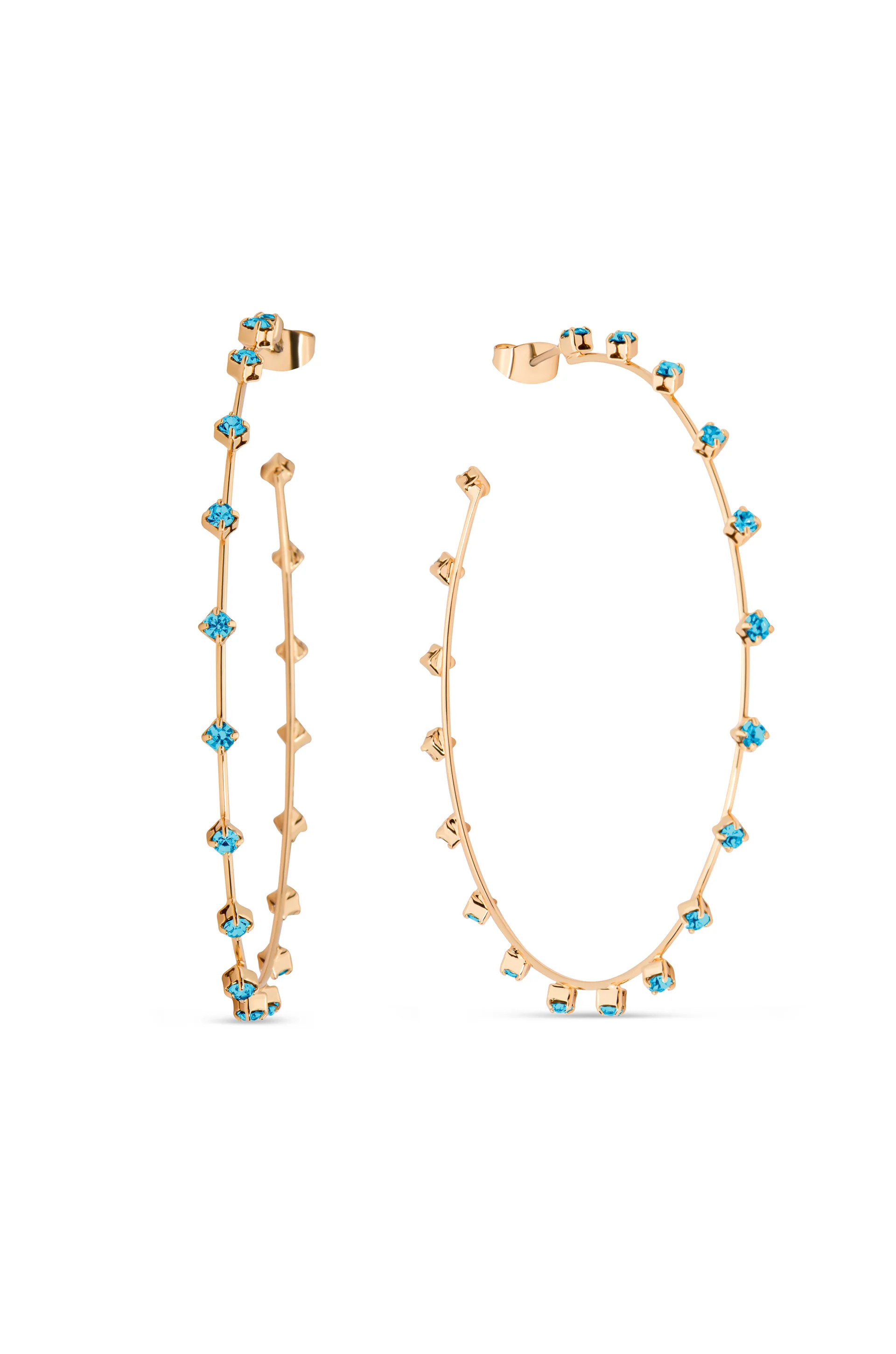 Simple Spark Crystal Hoops | Ettika
