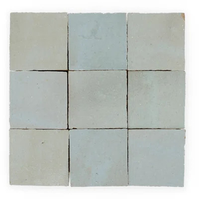 Moroccan Zellige 4" x 4" Ceramic Floor & Wall Tile | Wayfair Professional