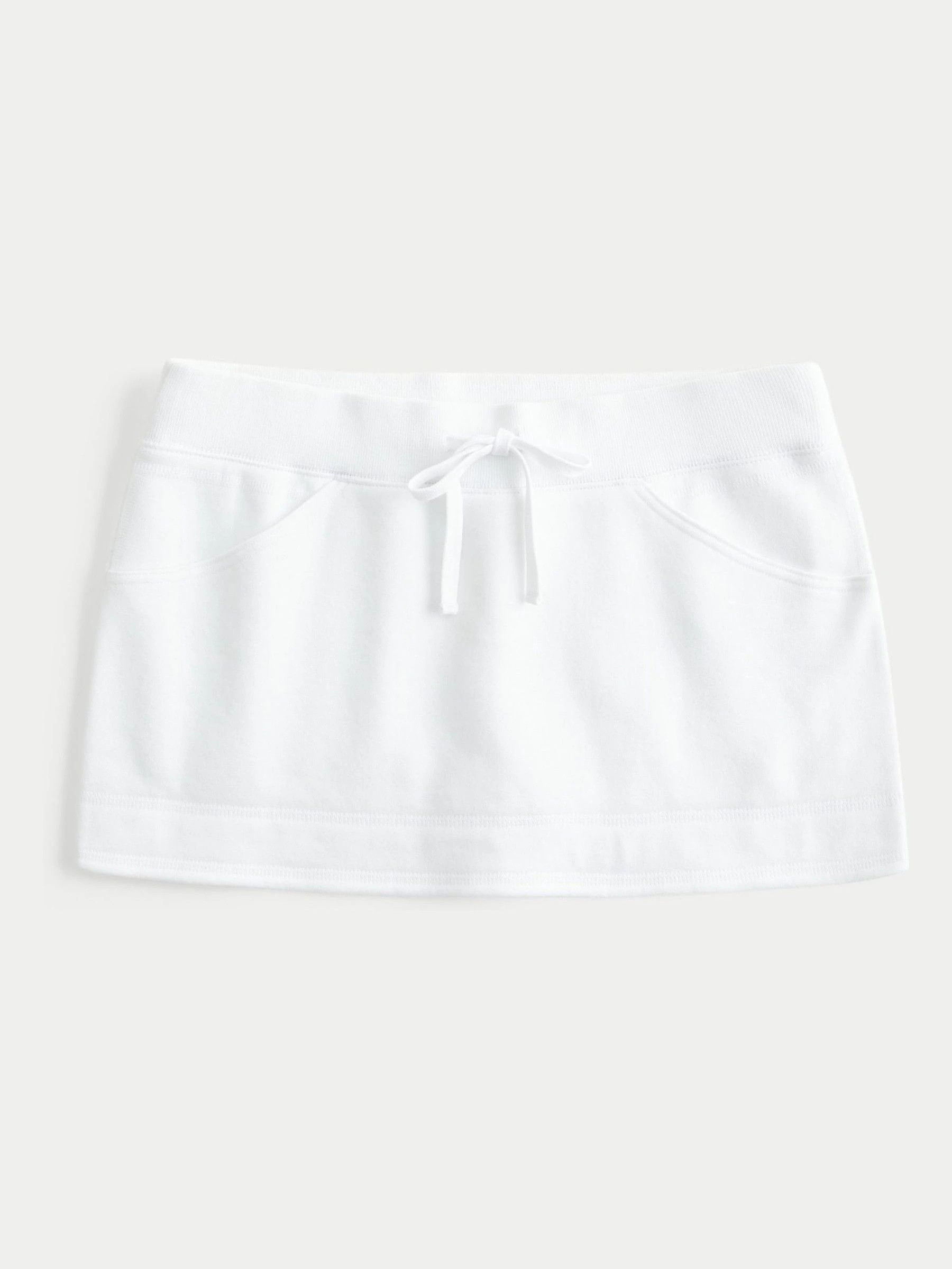 Hollister Hollister White Jersey Tie Waist Mini Skirt | Next US
