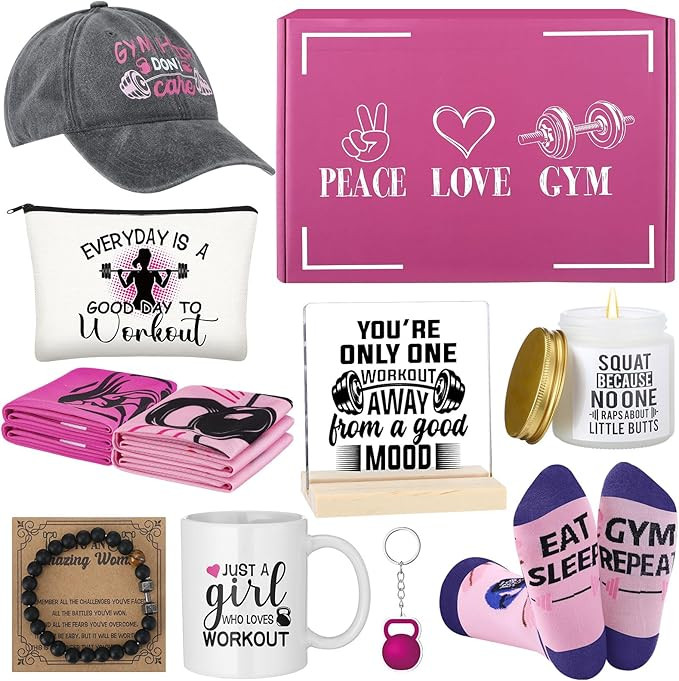 Coume 11 Sets Christmas Fitness Gifts for Women Cross Gifts Pink Workout Presents Country Christm... | Amazon (US)