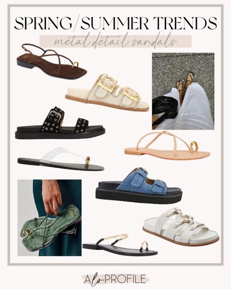 Metal detail sandals are trending for spring & summer. 😍 

#LTKshoecrush #LTKfindsunder50
