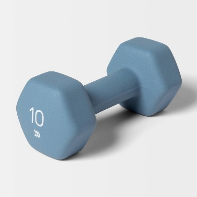 Dumbbell 10lbs Blue - All In Motion™: PVC Coated, Iron Filled, Single Weight | Target