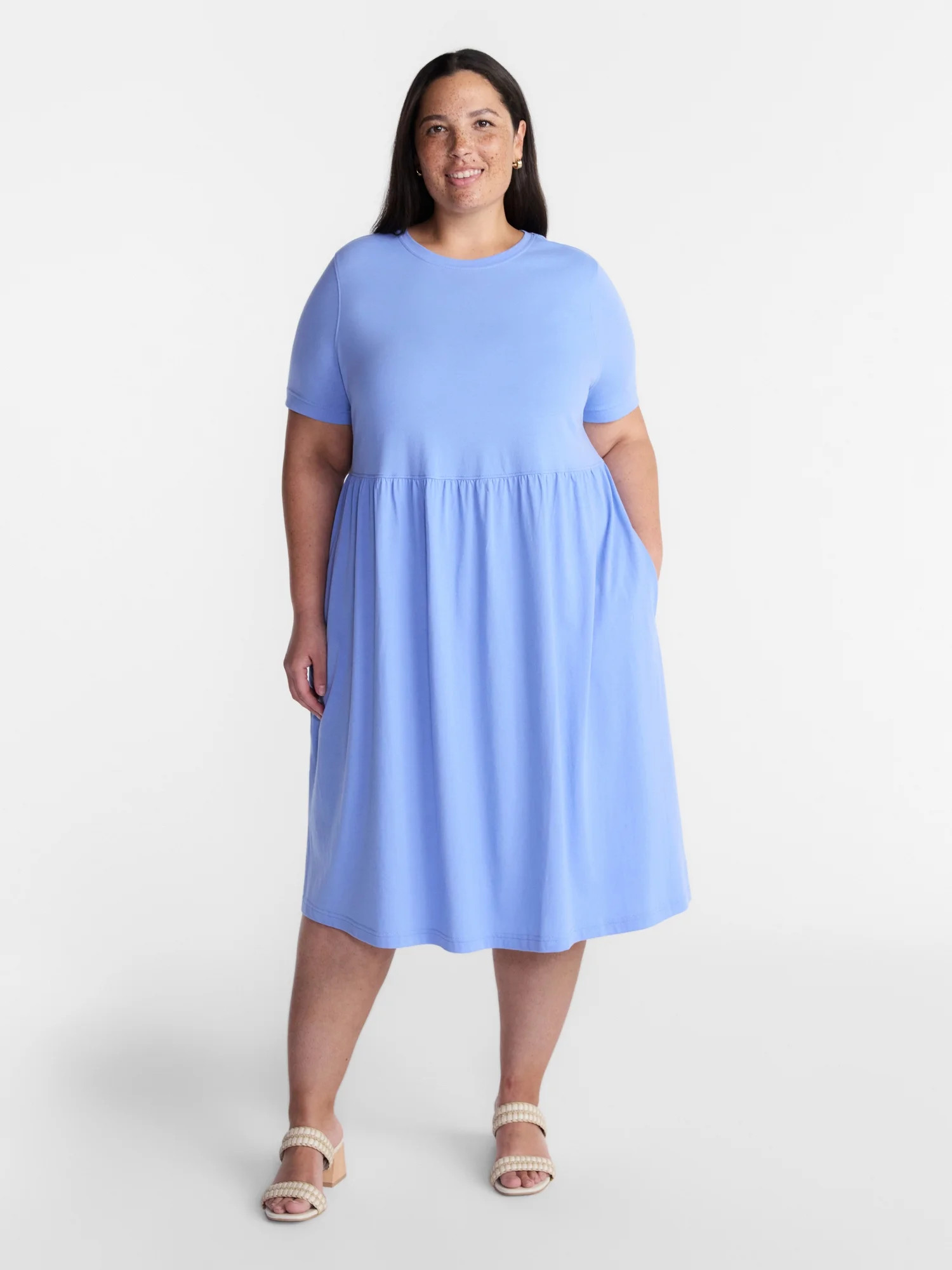 Terra & Sky Vestido Babydoll para Mujer Talla Plus, Tallas 0X-5X - Walmart.com | Walmart (US)