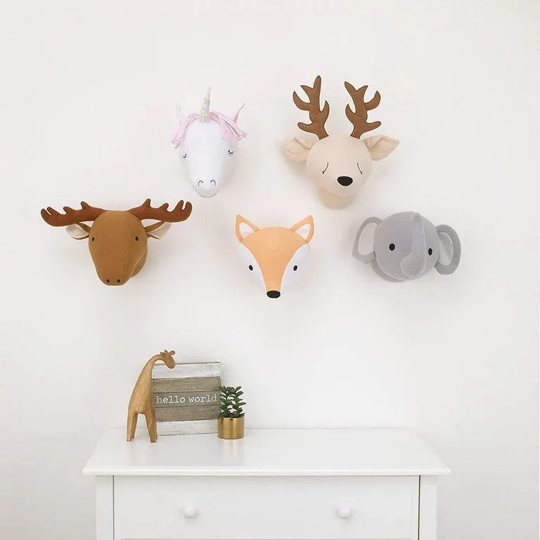 Little Love by NoJo 3-D Deer Stuffed Wall Hanging Decor, Fauxidermy - Nursery, Bedroom or Playroo... | Walmart (US)