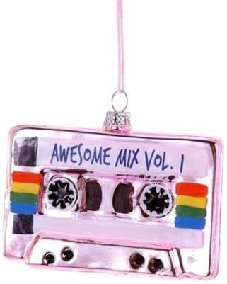 VuDung Store Awesome Mix Tape Glass Pink Christmas Ornament by Artist 30092022 | Amazon (US)