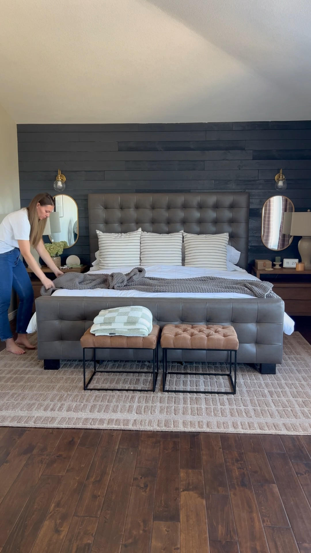 Bedroom inspo. Master bedroom. Wooden nightstands  

#LTKhome #LTKSpringSale #LTKVideo