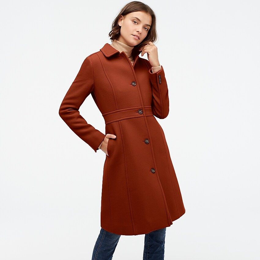 Petite classic lady day coat in Italian double-cloth wool with Thinsulate® | J.Crew US