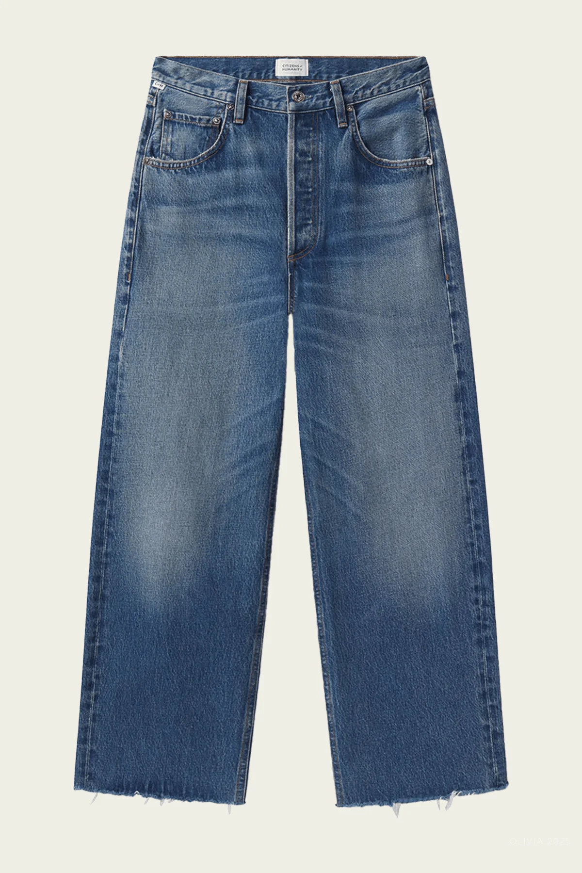 Ayla Raw Hem Crop In Chaya - Blue 26 | Shop Olivia