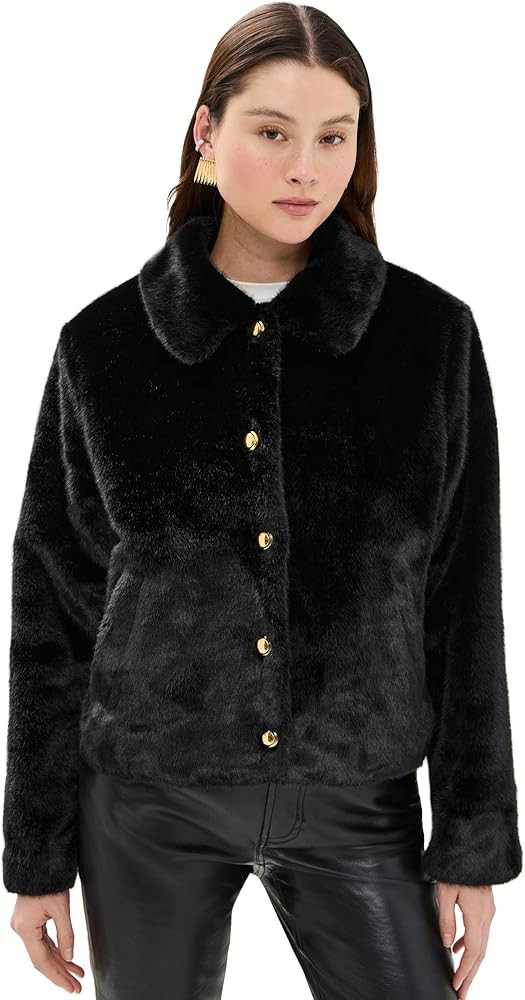 English Factory Women's Faux Fur Collared Jacket | Amazon (US)