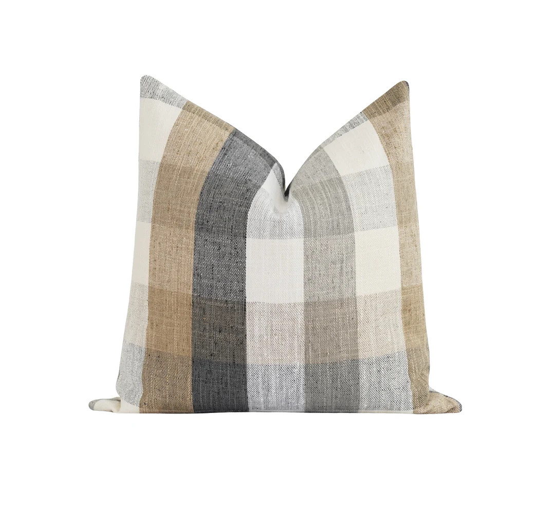 18 20 22 Farmhouse Plaid Pillow Cover Plaid Throw Pillow - Etsy | Etsy (US)