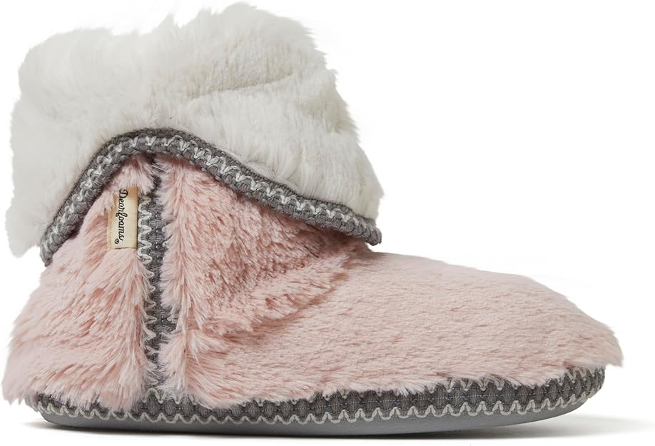 Dearfoams Women's Beth Furry Foldover Boot Slipper | Amazon (US)