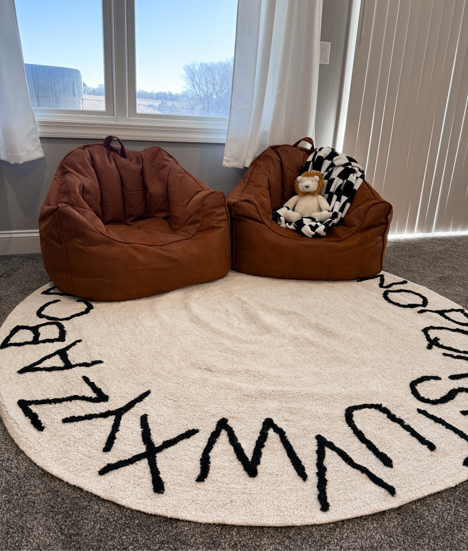 Obsessed with this rug/bean bag combo!!! I have the 6’ rug

#LTKFindsUnder100 #LTKHome