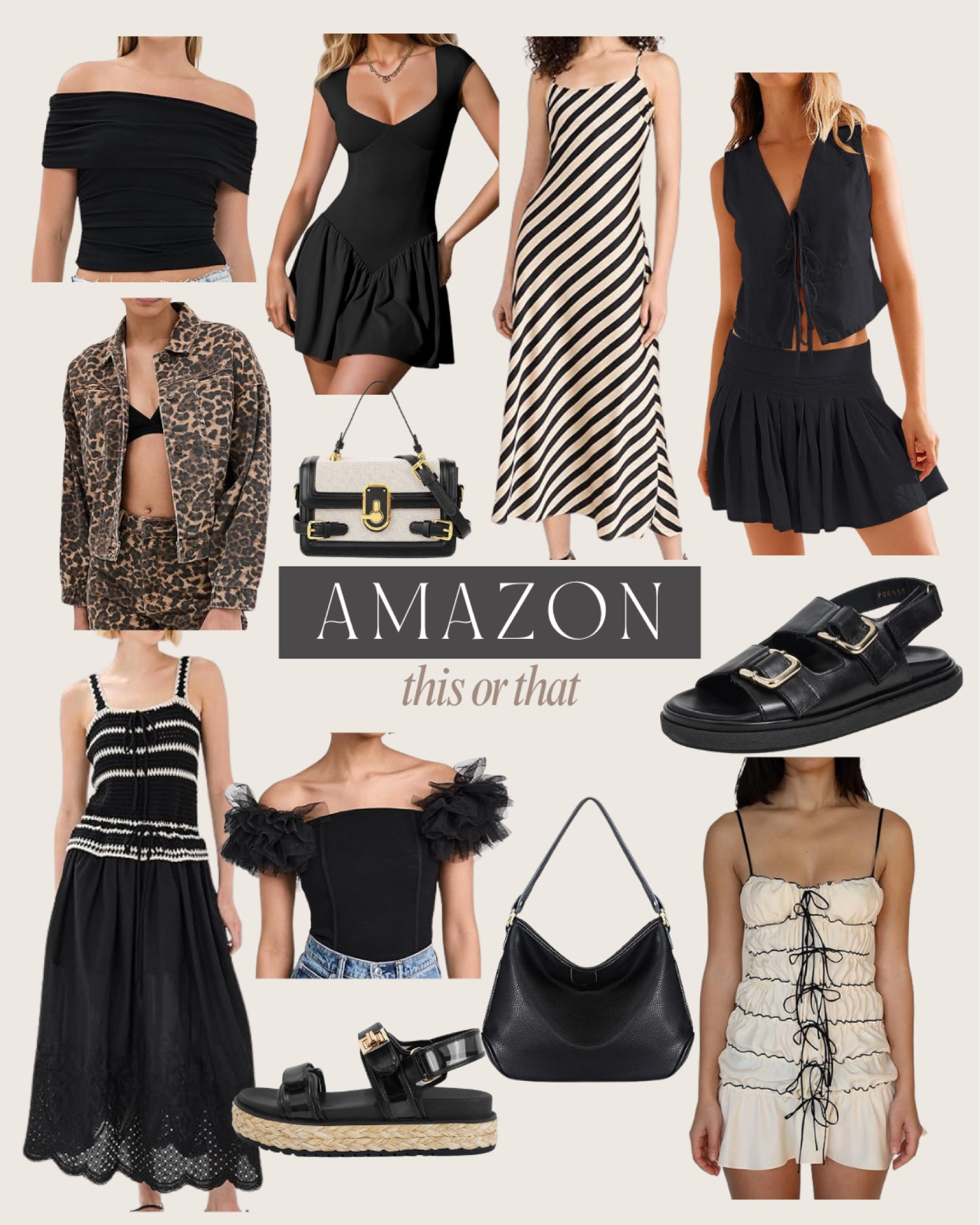 This or that: AMAZON FINDS

Casual outfit, outfit ideas, elegant style, minimal style, fashion inspo, neutral style, Amazon fashion, Amazon finds, ootd, basics, street style, neutral outfits, summer outfit, summer style, summer fashion, summer outfits, styling ideas, what to wear, chic style, outfit inspo, simple outfits, resort wear, vacation outfit, maxi dress, summer dress, mini dress, leopard jacket, matching set, two piece outfit, purse, bag, sandals, summer top, bodysuit 

#LTKFindsUnder50 #LTKSeasonal #LTKStyleTip