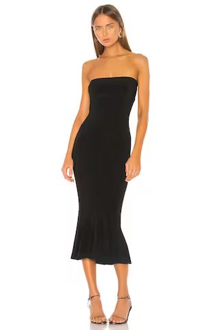 Norma Kamali Strapless Fishtail Dress in Black from Revolve.com | Revolve Clothing (Global)
