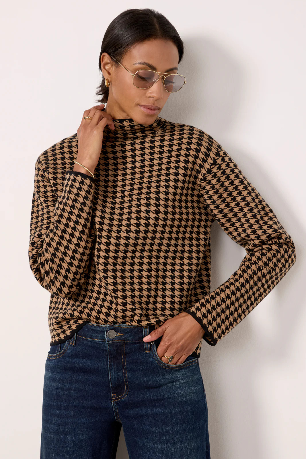 Houndstooth Pullover | Evereve