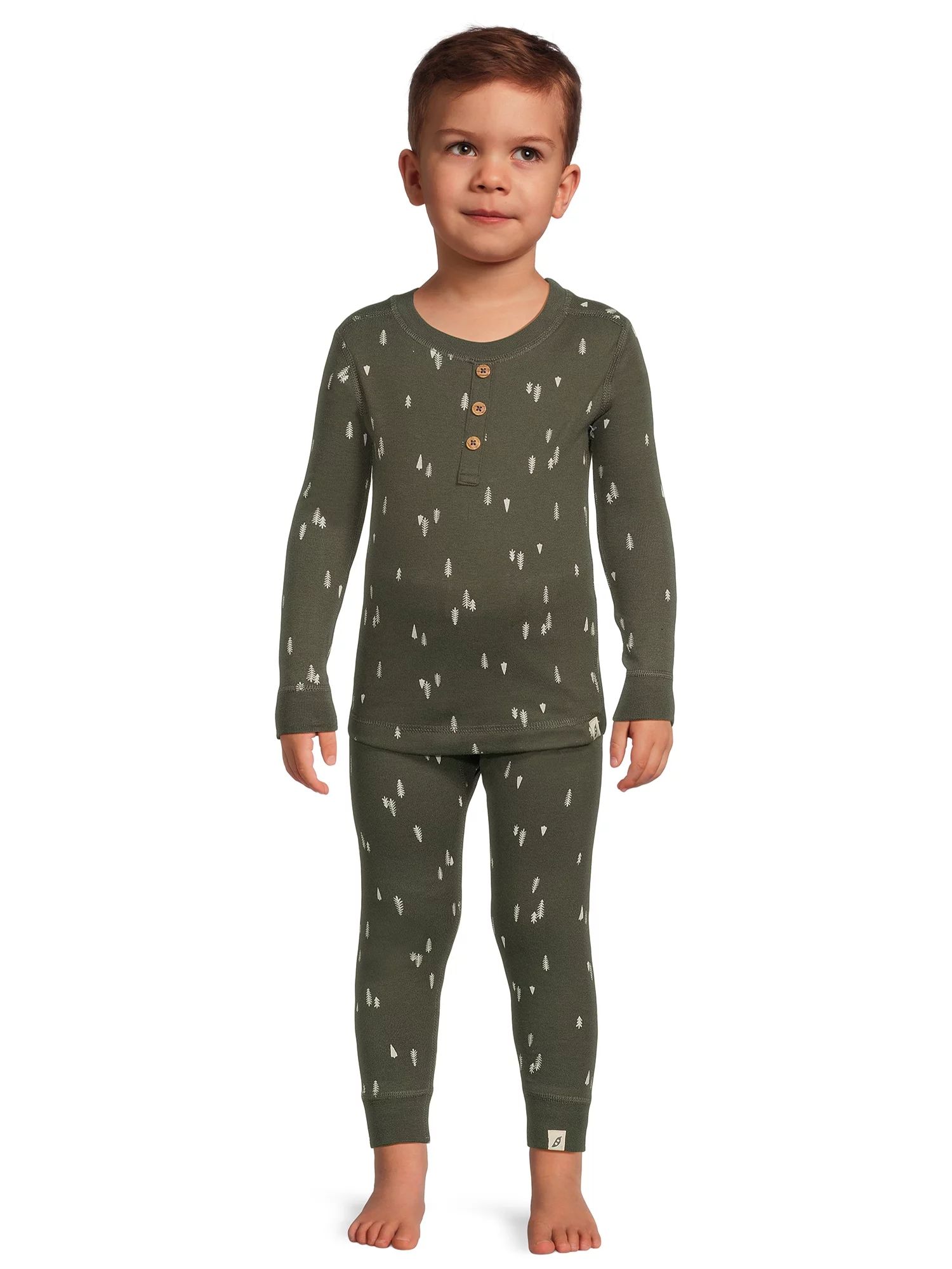 easy-peasy Toddler Unisex Long Sleeve Pant Pajama Set, 2-Piece, Sizes 12M-5T | Walmart (US)