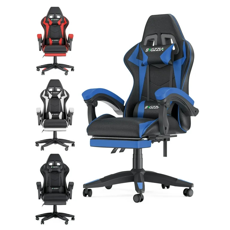Bigzzia Gaming Chair with Footrest Ergonomic Computer Chair with Lumbar Support and Headrest for ... | Walmart (US)