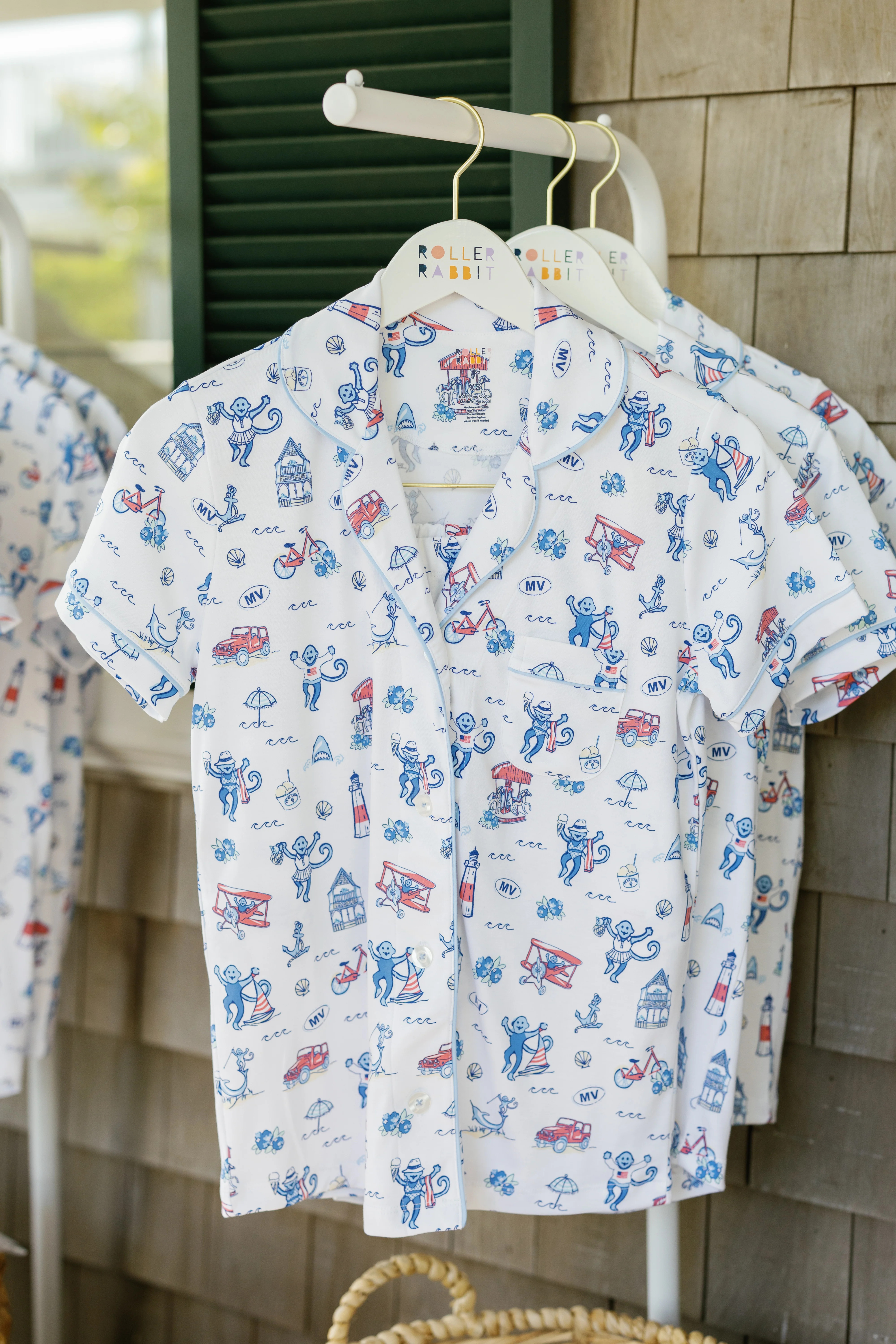 Marthas Vineyard Monkey Polo Pajamas | Roller Rabbit