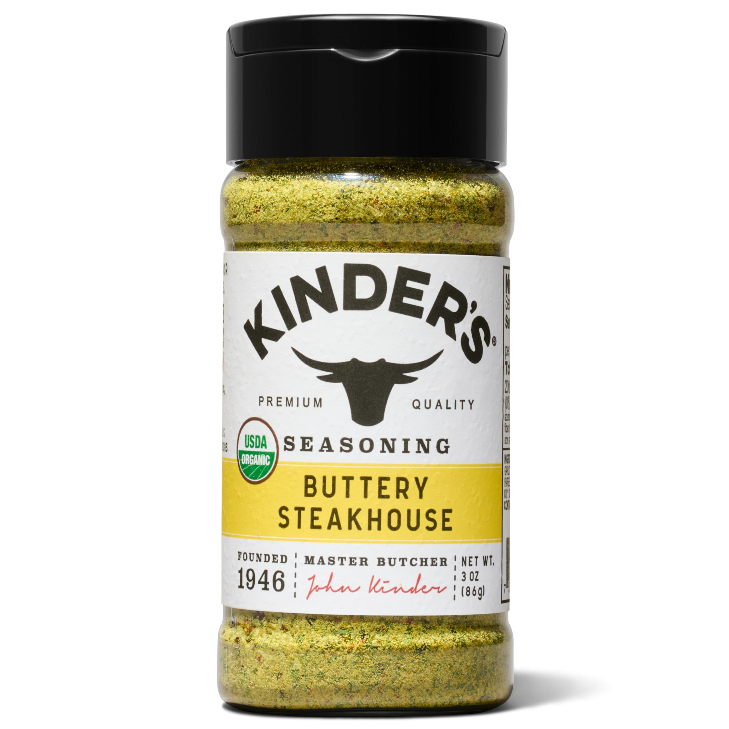 Kinder's Organic Buttery Steakhouse Rub, Premium Quality Seasoning, MSG Free, USDA Certified Orga... | Amazon (US)