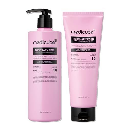 medicube Rosemary PDRN Purify & Nourish Shampoo and Conditioner Set | Korean Hair Care Set for Dry, Fine, Weak-Looking Hair | Amino Acid for Strength & Softness | Nourishing Yet Lightweight Formula | Amazon (US)