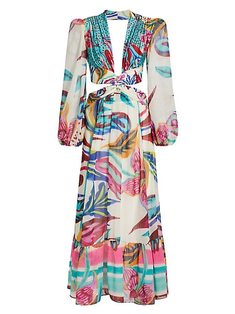 Flora Plunge Maxi Dress | Saks Fifth Avenue