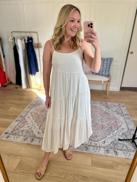 I’ve had this dress in multiple colors now but the white is perfect for summer! Could easily dress this up or down! Vacation - resort wear 

#LTKstyletip #LTKmidsize