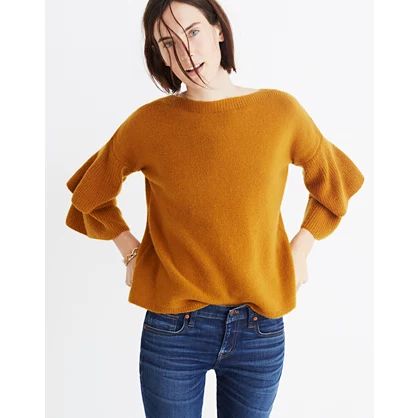 Tier-Sleeve Pullover Sweater | Madewell