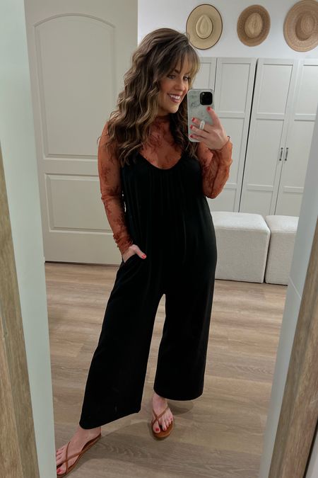 Jumpsuit: sized down to a small. 
Lace top: in a medium true to size 
Shoes true to size 

#amazonfinds #amazonfashion 

Laying top, free people, jumpsuit, wide leg, 

#LTKunder50 #LTKstyletip #LTKFind
