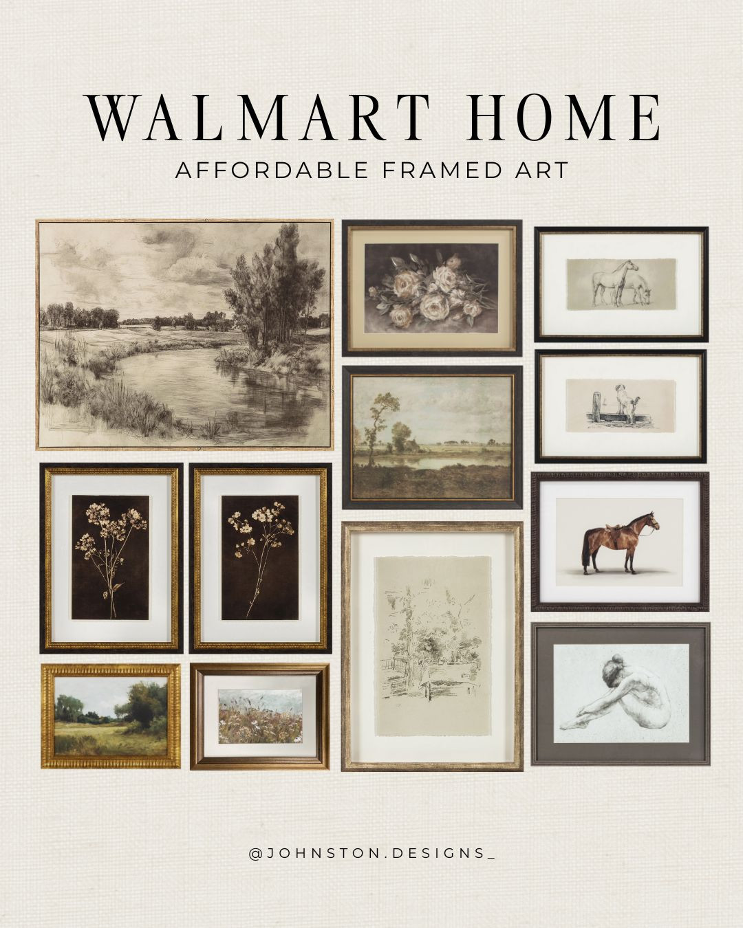 Walmart framed art. 🖼️ Timeless prints and vintage-inspired pieces to create a collected, designer look for less.

Walmart home, framed artwork, gallery wall, vintage prints, antique style, traditional decor, landscape painting, equestrian art, botanical study, floral still life, classic frames, old world style, neutral palette, wall styling, affordable design, curated home, heirloom look, budget finds. 

 #LTKHome