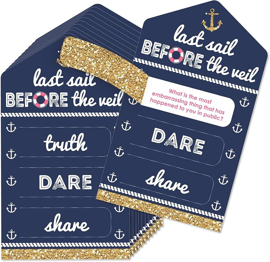 Big Dot of Happiness Last Sail Before the Veil - Nautical Bachelorette and Bridal Shower Game Pic... | Amazon (US)