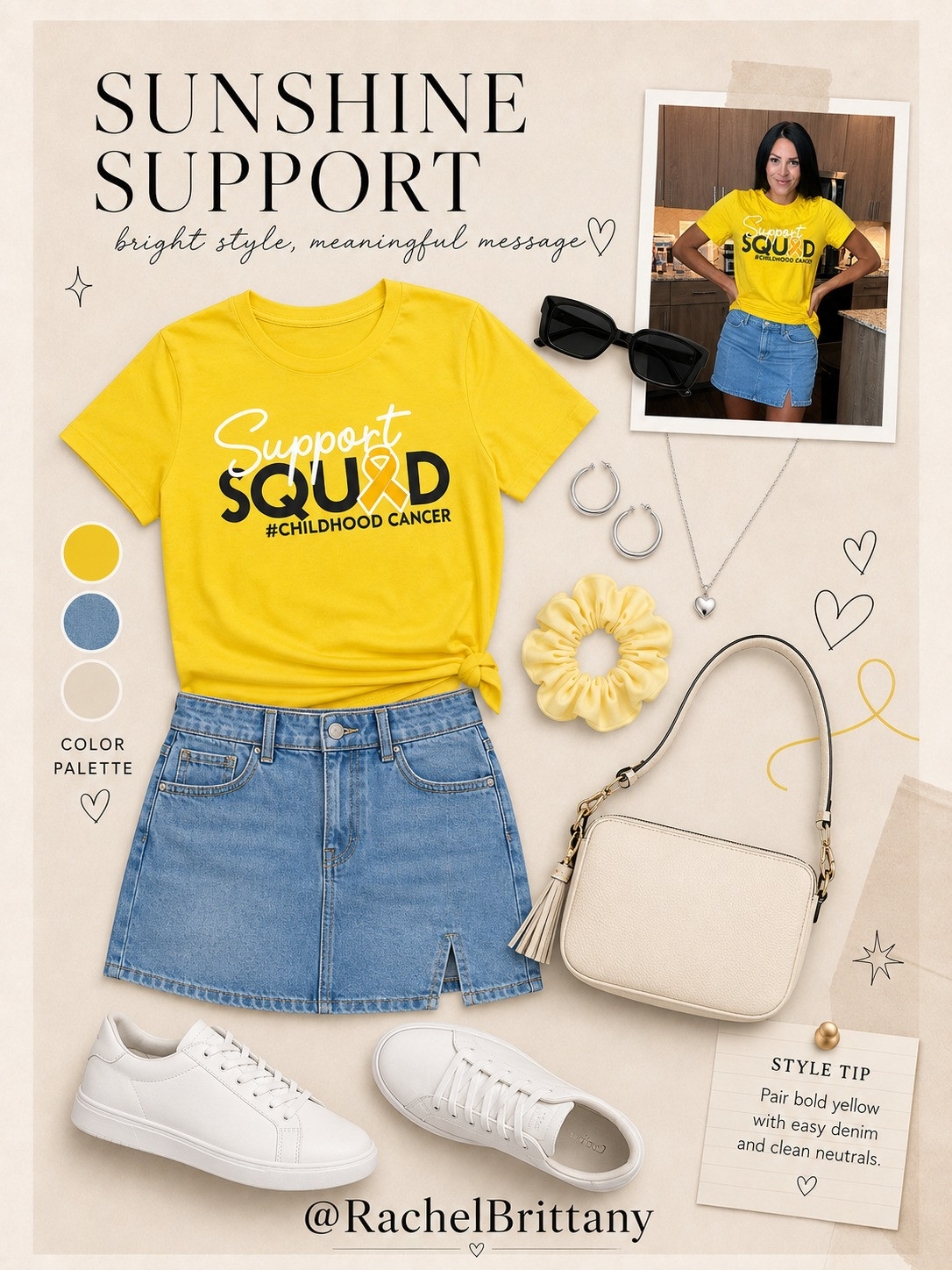 Bright and bold, this outfit is perfect for spreading awareness. #SunshineSupport
 

 #LTKvlog #LTKU #LTKSaleAlert