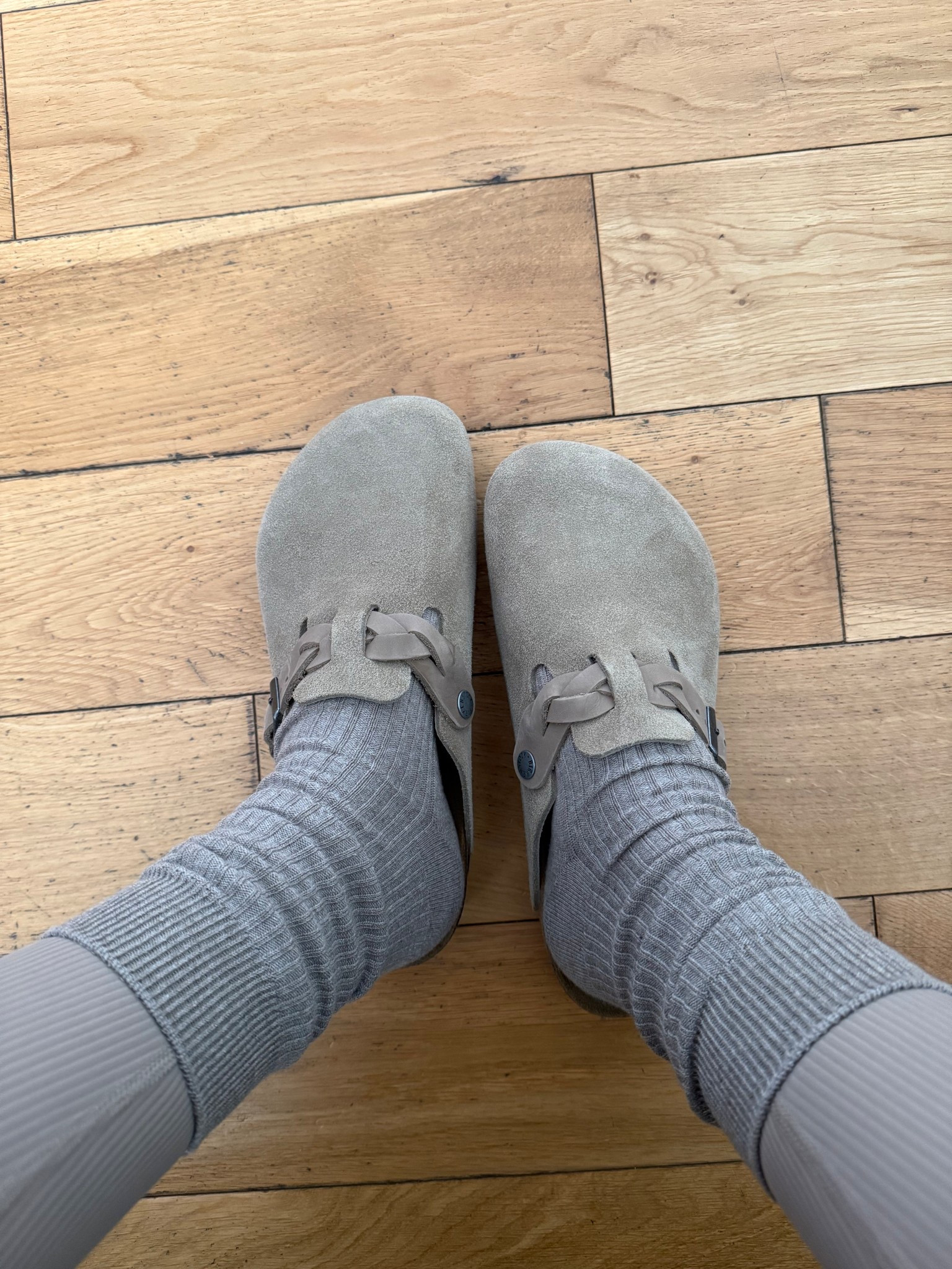 The new Birkenstock braided clogs👌🏼
Use code LOVALLCLAIRE10 on the LOVALL website for discount
Tags: taupe flat suede miles with neutral band detail perfect everyday shoe fashion spring summer inspo outfit ideas city break Barcelona Ibiza chunky socks leggings casual capsule wardrobe basics 

#LTKshoes #LTKspring #LTKsummer