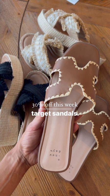 SPRING TARGET SANDALS — 🤎🤌🏼✨absolutely gorgeous, all three! I do a 1/2 size up!! 30% off for Target circle week started today!

Flats / platforms / target finds / Holley Gabrielle / target circle week / under $20

#LTKxTarget #LTKsalealert #LTKVideo