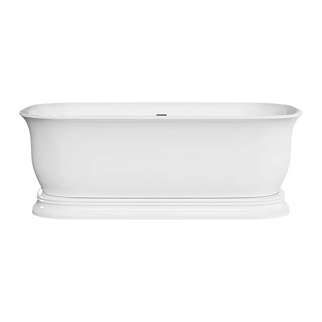 details by Becki Owens Freestanding Bathtub with Center Drain in Glossy White, 67" L x 31.5" W x ... | Sam's Club