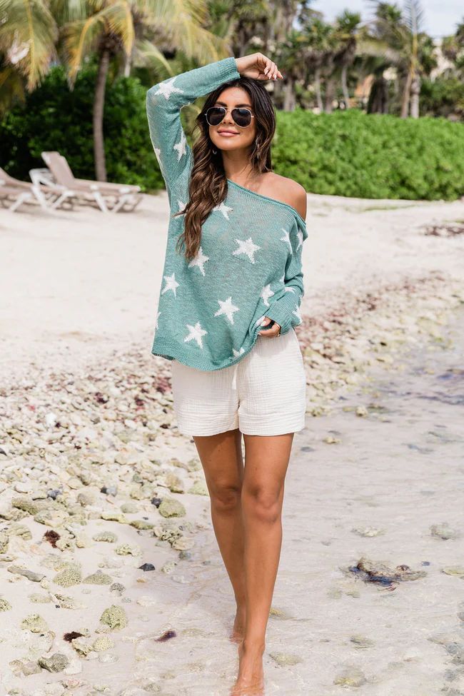 Solving Problems Lightweight Star Sage Sweater | Pink Lily