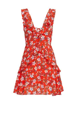 Tie Back V-Neck Dress | Rent the Runway