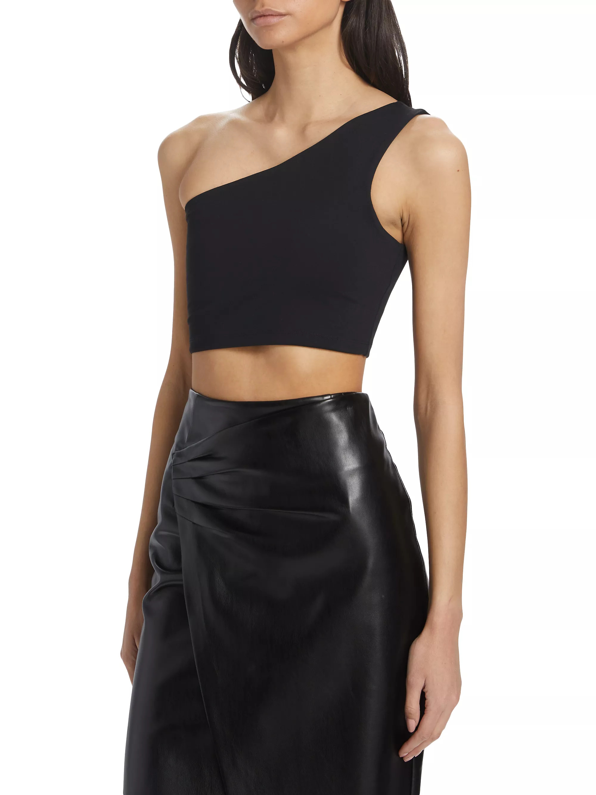 Essential Asymmetric Cropped Top | Saks Fifth Avenue