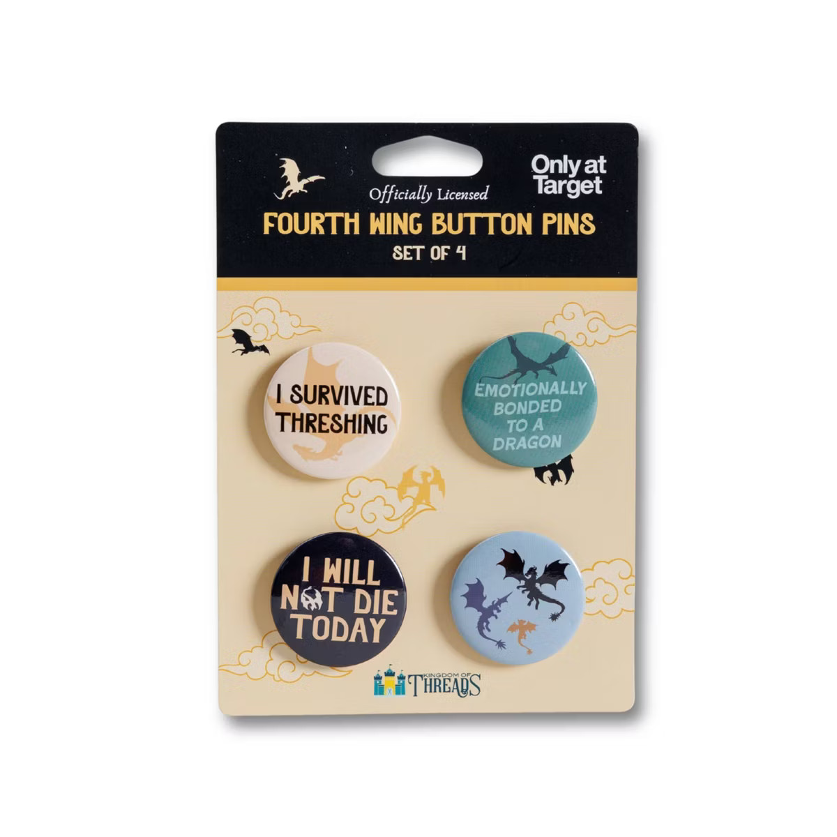 Fourth Wing Button Pins - Set of 4 | Target