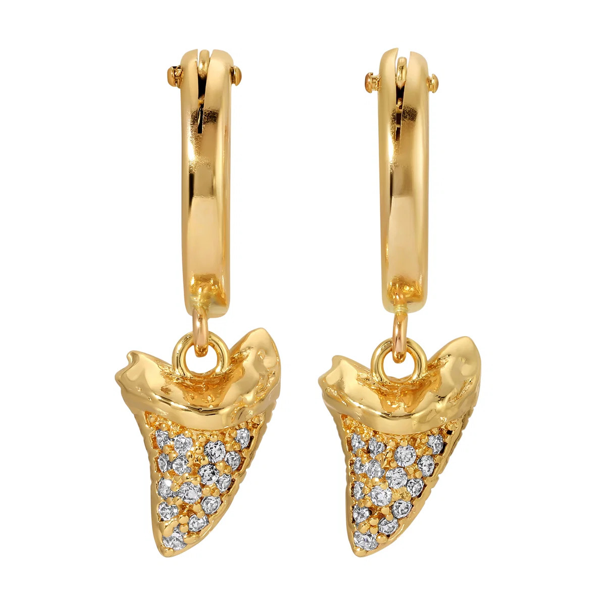 Shark Tooth Bling Huggies | Erin Fader Jewelry Design